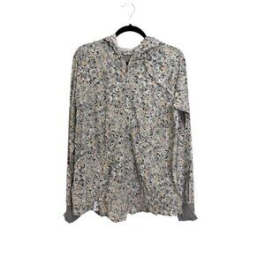 Lululemon Pullover Womens 10 Lightened Up Hoodie Not So Petite Fleur Silver Grey